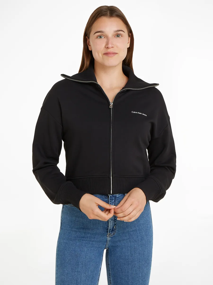 

Толстовка Calvin Klein Jeans "DIFFUSED MONOLOGO ZIP-THROUGH" с надписью-логотипом, черный