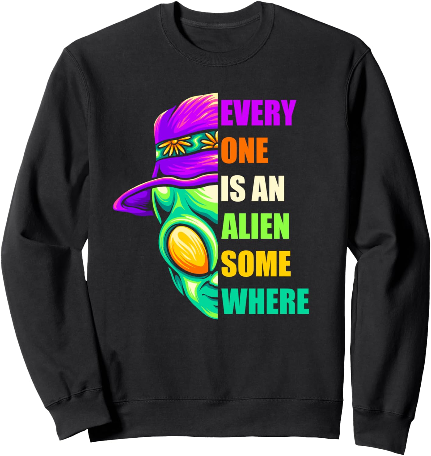 

Каждый где-то инопланетянин - забавная толстовка с минималистичным дизайном, черная Alien Costume T-Shirt Irony And Sarcasm Shirt