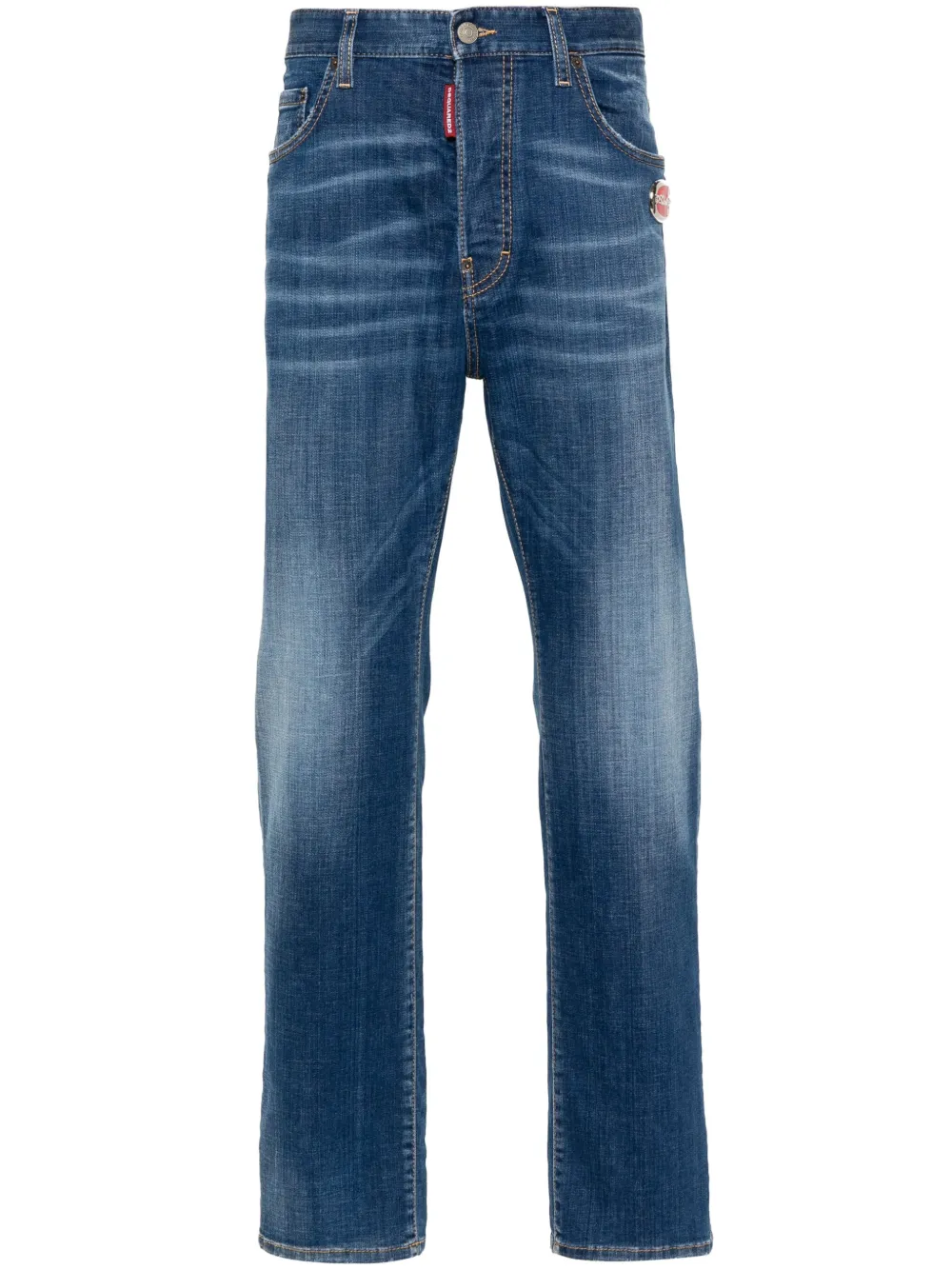 

Узкие джинсы с логотипом DSQUARED2, синий