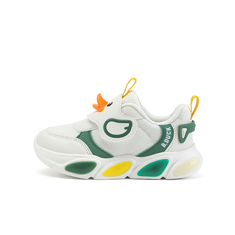 

Дышащие легкие амортизирующие низкие повседневные детские кроссовки для детей 3-7 лет B.Duck, бежевый/зеленый