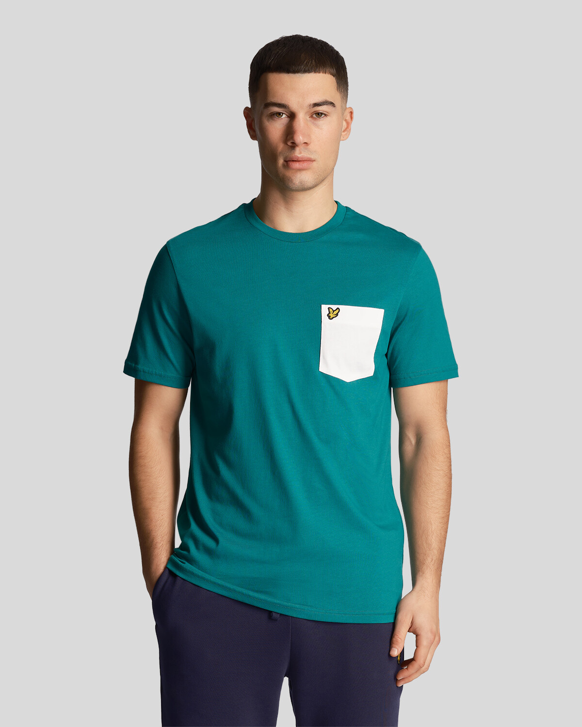 

Футболка с контрастными карманами из в Lyle & Scott, зеленый