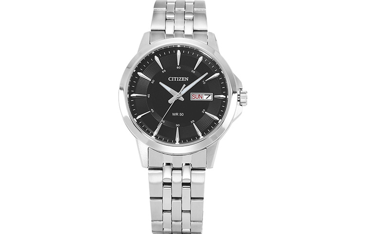 

CITIZEN Часы Quartz Movement Stainless Steel Strap Watch Men's Watch Black Dial, Black Dial