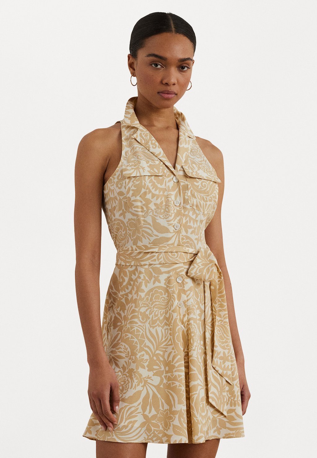 

Платье-рубашка KADESSA SHORT SLEEVE DAY DRESS Lauren Ralph Lauren, бежевый