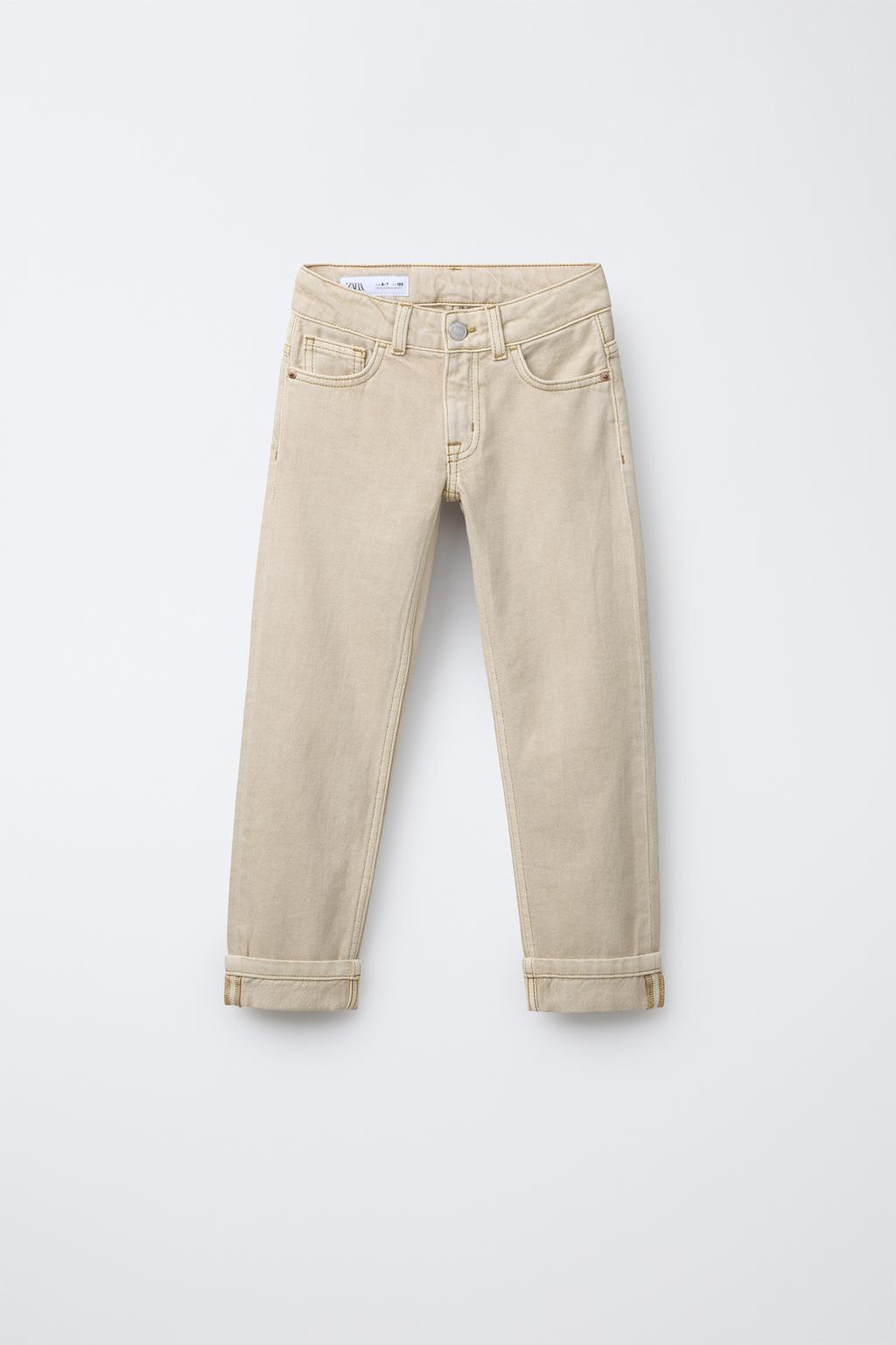 

Джинсы с прямыми штанинами ZARA, экрю