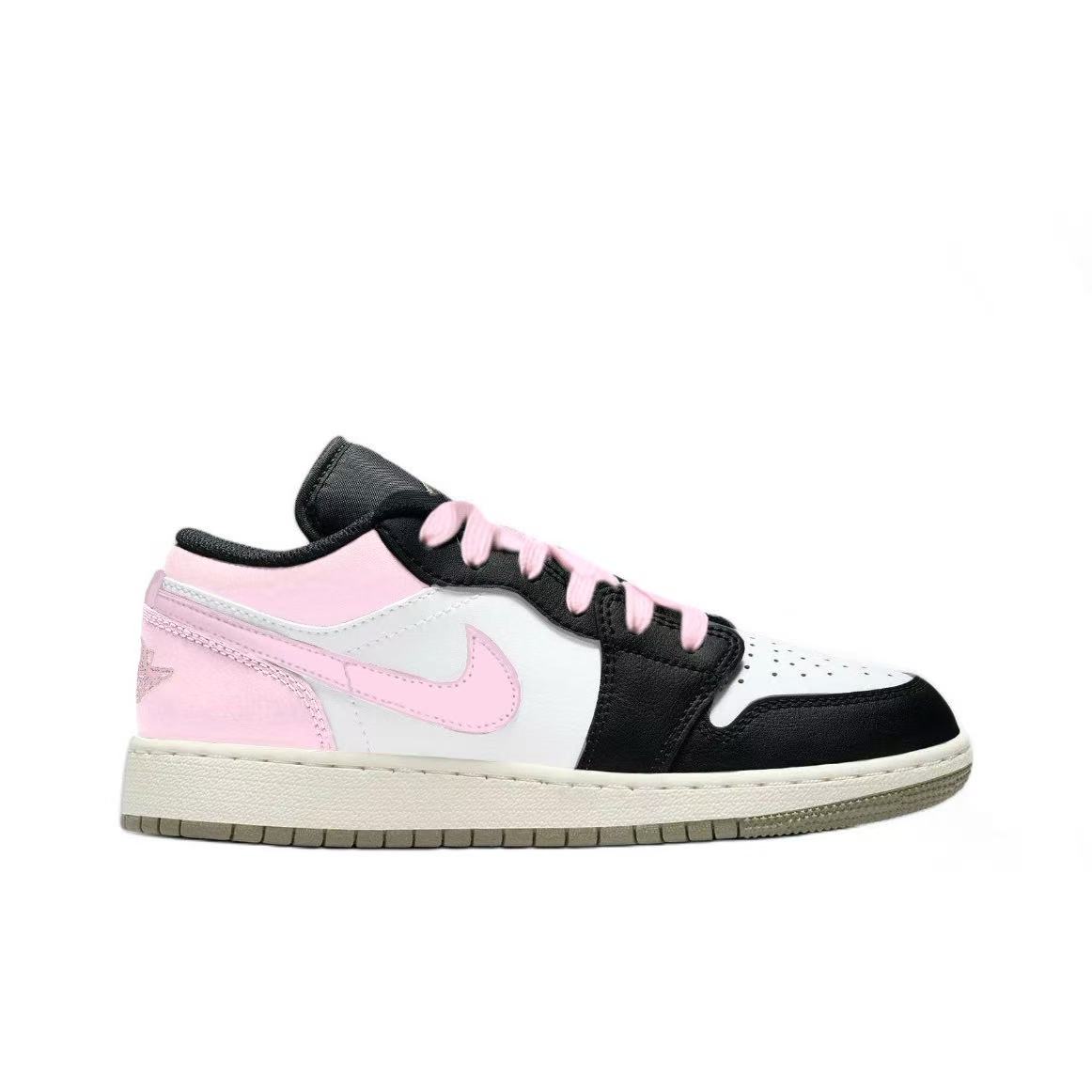 Jordan Air 1 LOW нескользящие, устойчивые к истиранию, дышащие низкие детские баскетбольные кроссовки pink unisex — фото 3