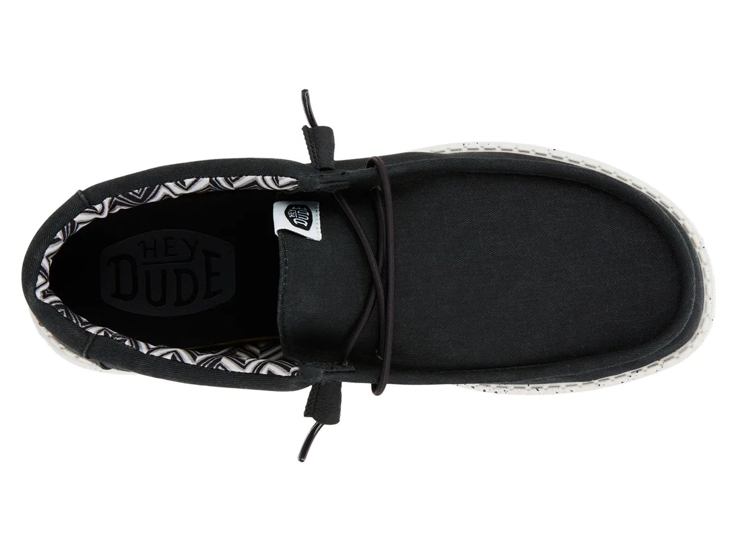 Слипоны HEYDUDE Wally Stretch Slip-On - Men's, черный/белый — фото 4
