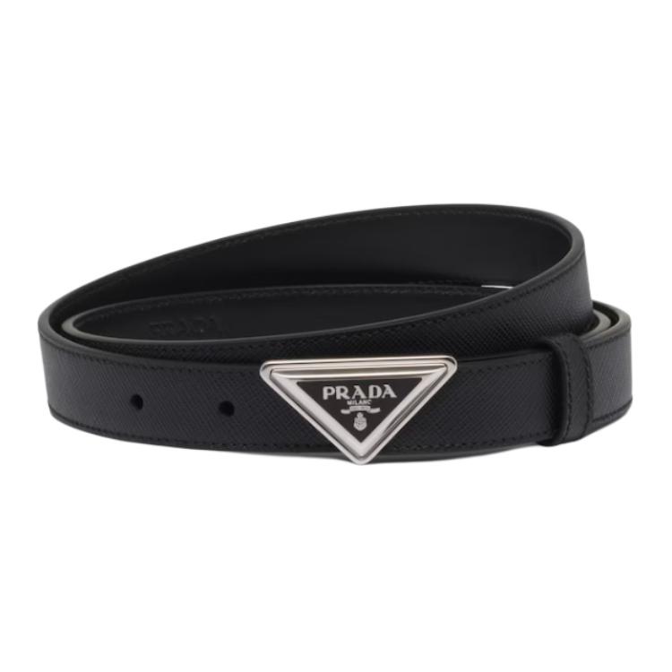 

PRADA Ремень из сафьяновой кожи, Black