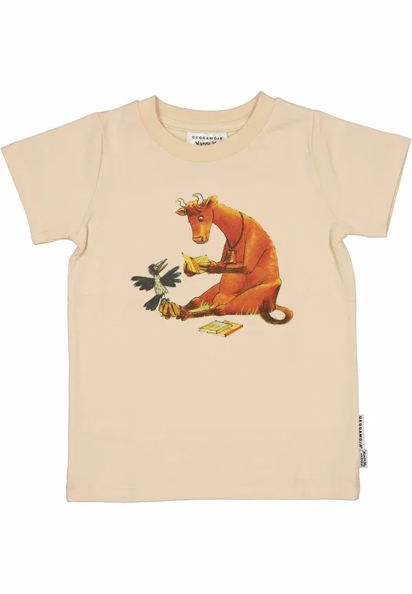 Футболка Mamma mu classic print t-shirt Geggamoja, бежевый