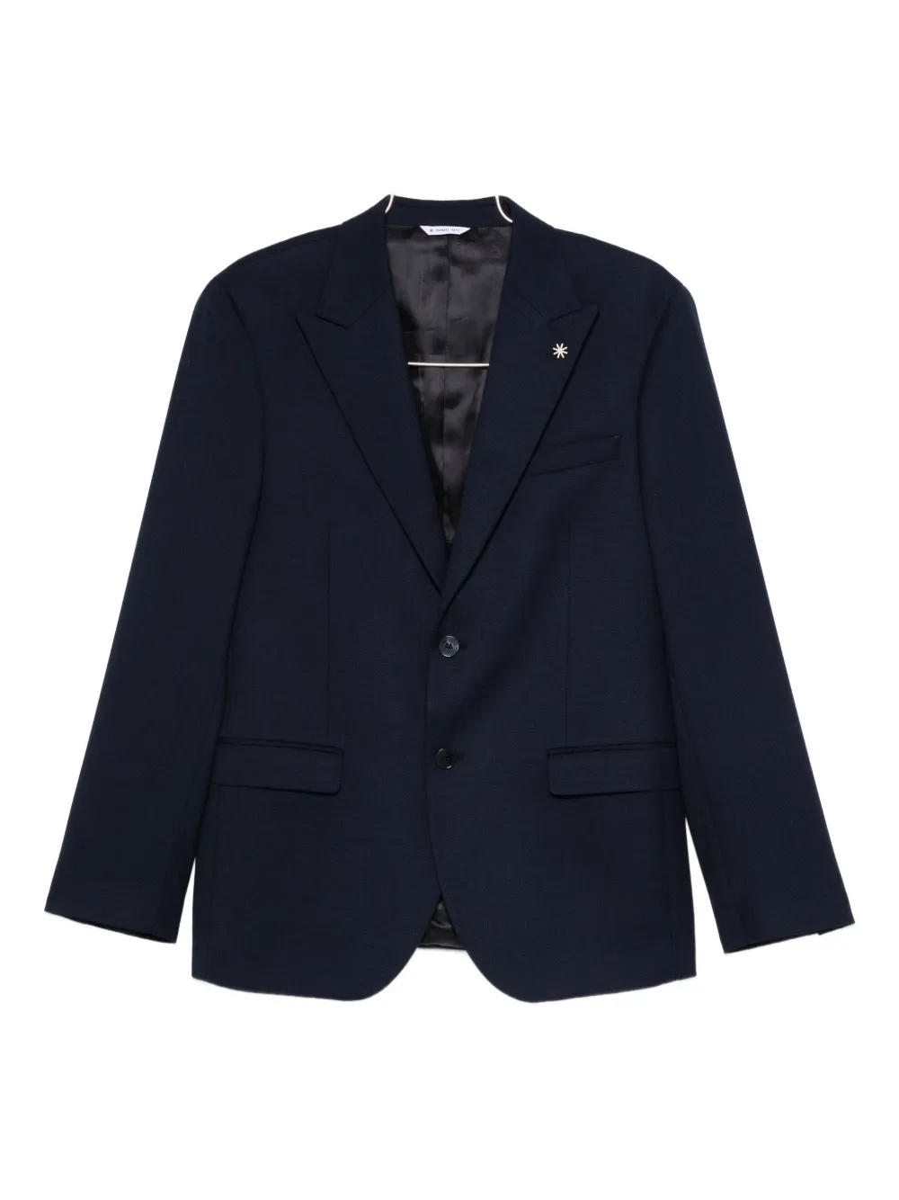 

Костюм из эластичного гопсака с глазковой структурой Manuel Ritz, синий