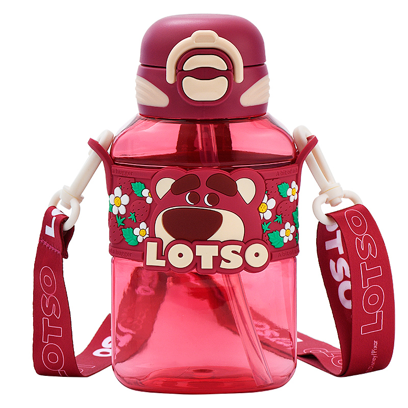

Летняя бутылка для воды, стакан с двойной соломинкой, милый мультяшный дизайн 700 мл Disney, Strawberry Bear [Double Drink / Tritan High Temperature Resistant Material]
