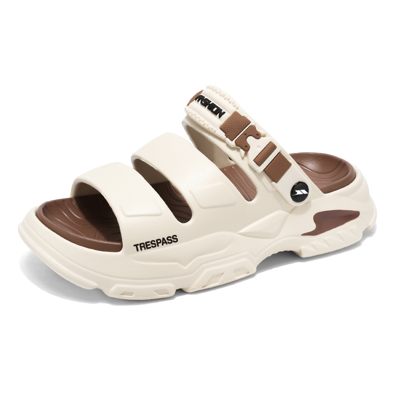 

TRESPASS Пляжные сандалии мужские зеленые, черные, бежево-коричневые, бело-голубые — бежево-коричневые, цвет Beige Brown