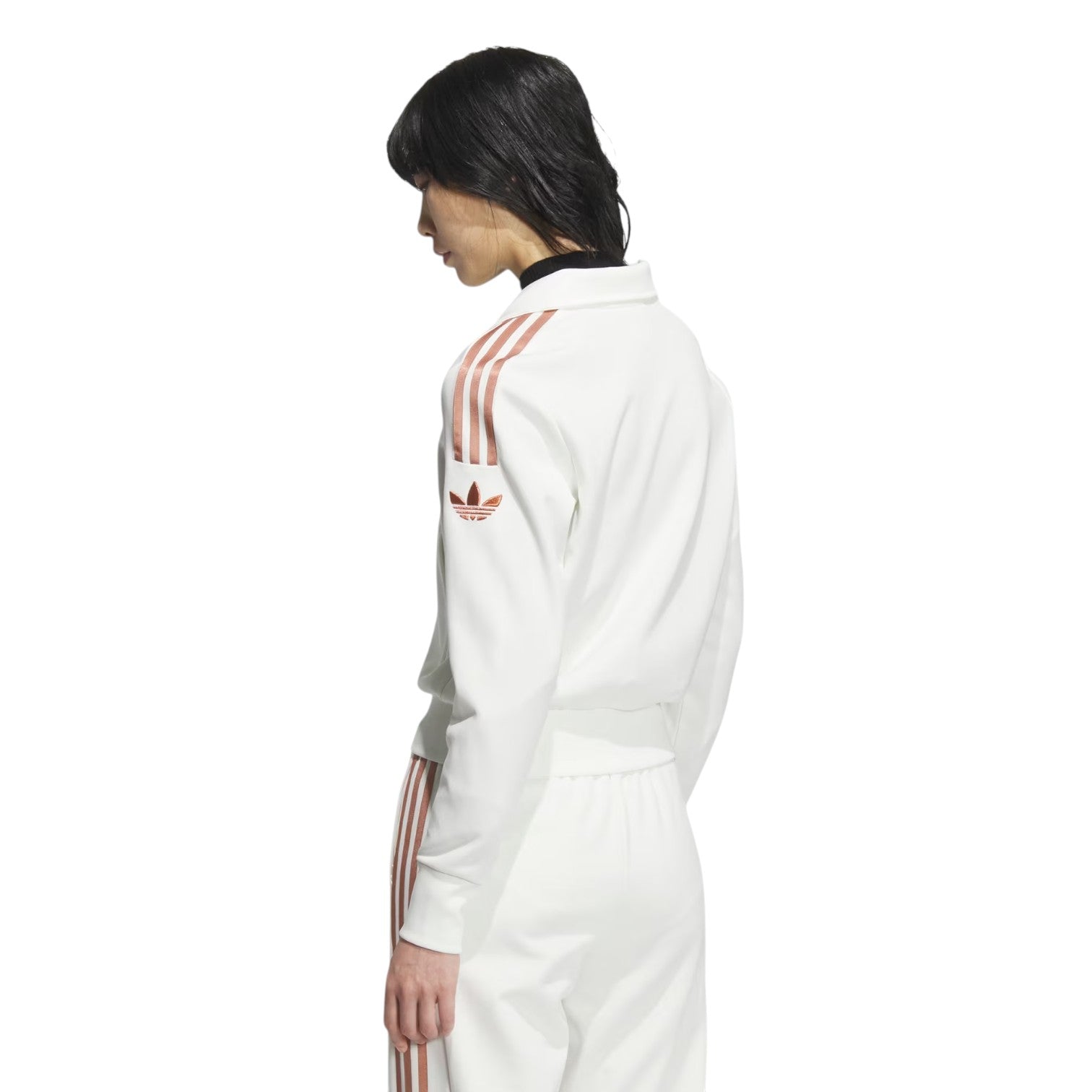 (WMNS) Спортивная куртка Adidas Retro Trefoil, белая — фото 3