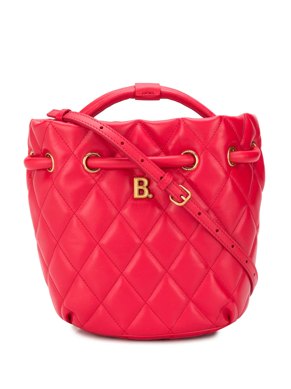 

Маленькая стеганая сумка-ведро BALENCIAGA, красный