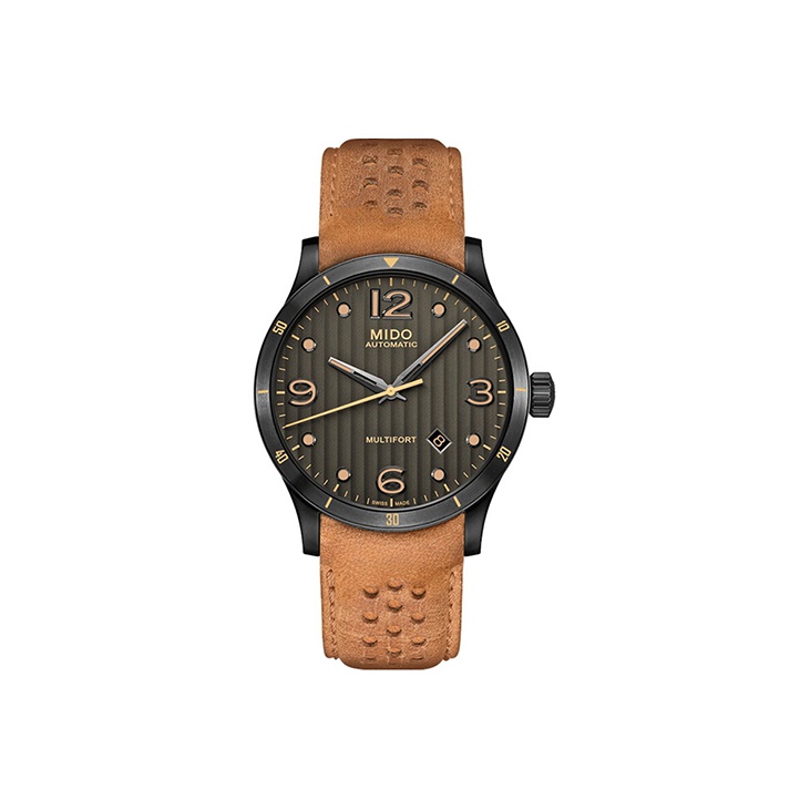 

MIDO Часы Men's Helm Watch, Black Dial Brown Strap