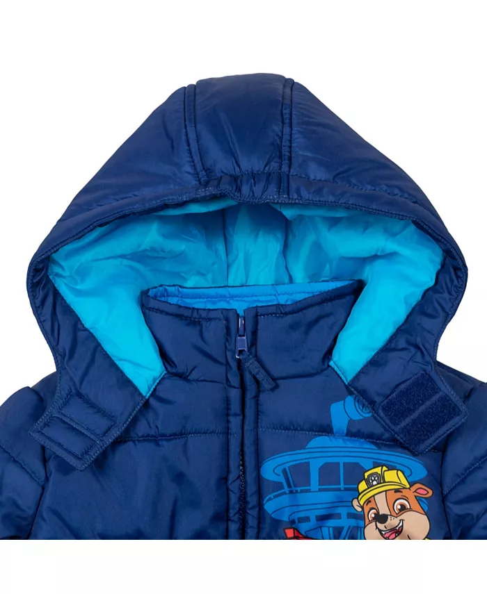 Зимняя куртка-пуховик для мальчиков с молнией Paw Patrol, синий — фото 4