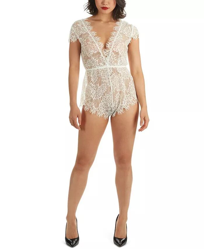 

Женский комбинезон Ava Sheer Lace Lingerie MeMoi, белый