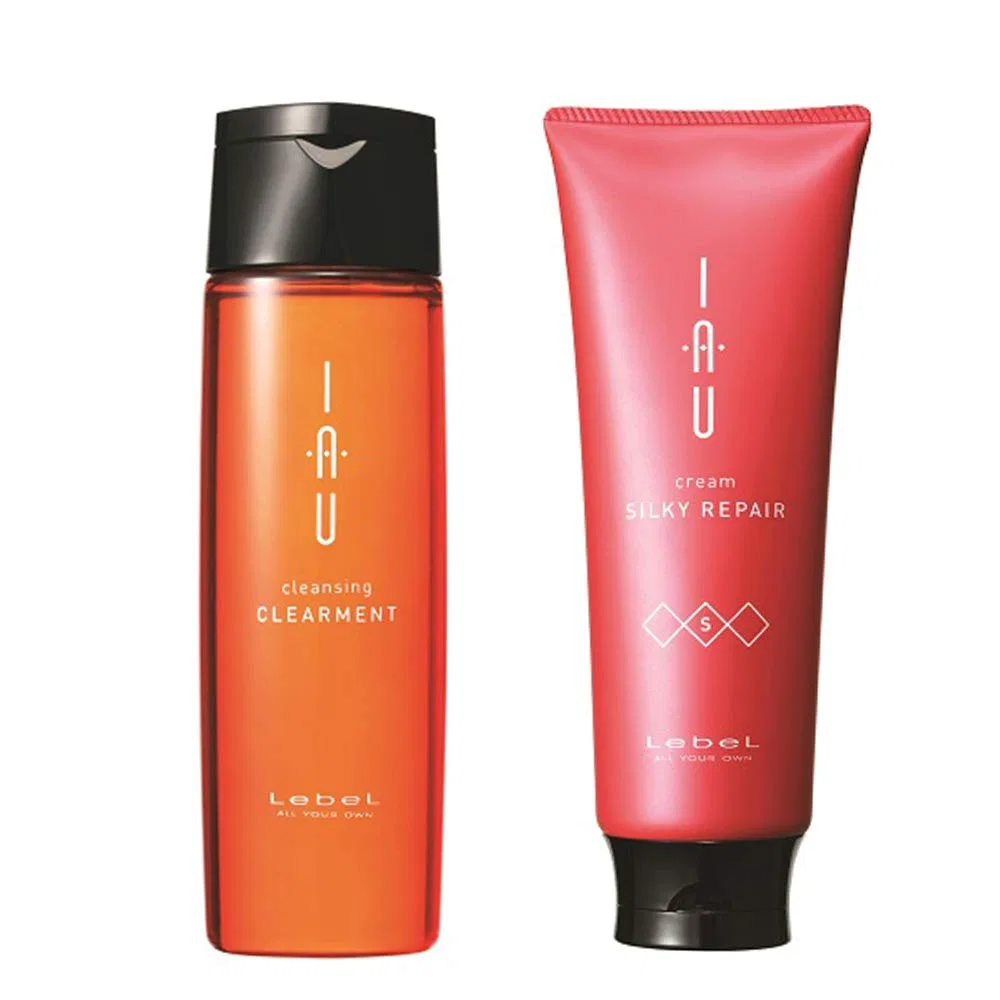 Набор Lebel IAU: шампунь Cleansing Clearment 200 мл и уход Silky Repair 200 мл Lebel