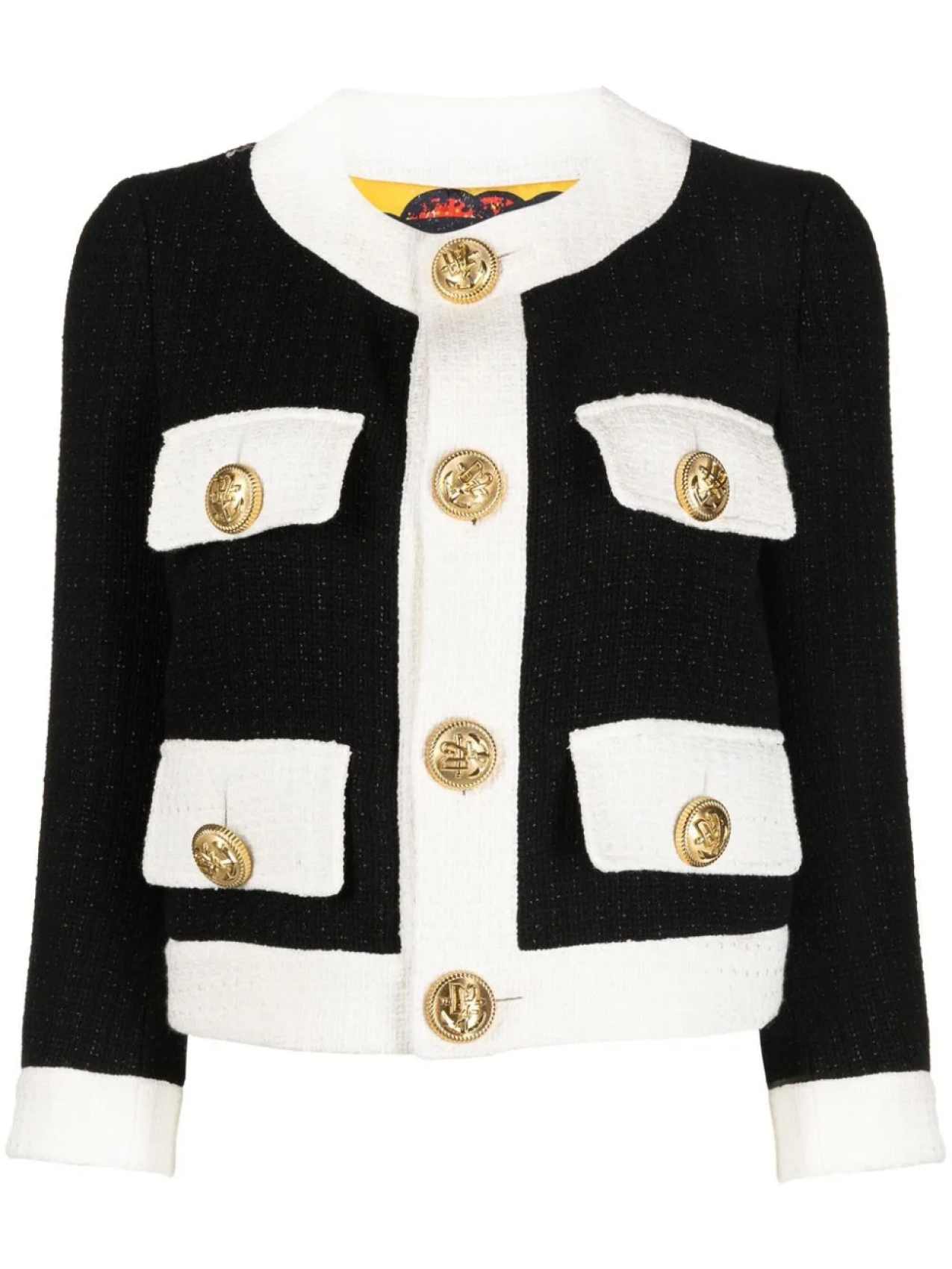 

DSQUARED2 укороченный твидовый жакет, черный