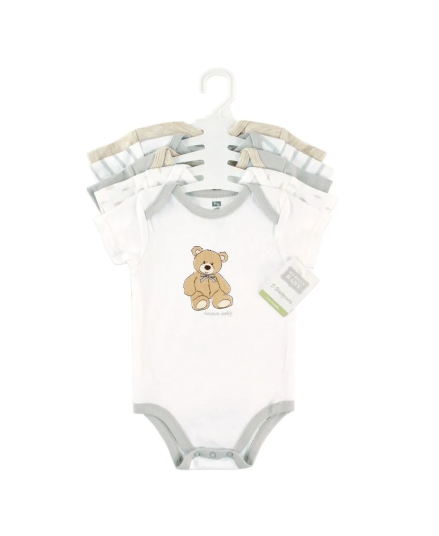 Комплект из пяти хлопковых комбинезонов-боди Hudson Baby, Bear — фото 2