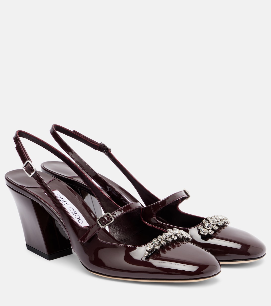 Белинда 70 лакированные туфли-лодочки на ремешке Jimmy Choo, Deep Merlo