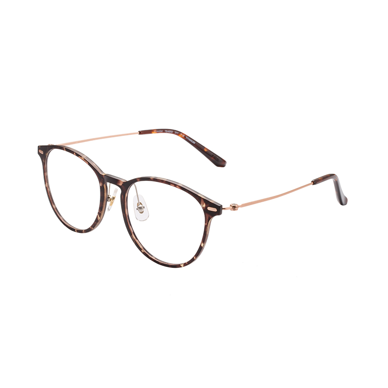 

SEIKO Титановые круглые очки в черепаховой оправе унисекс, Tortoiseshell