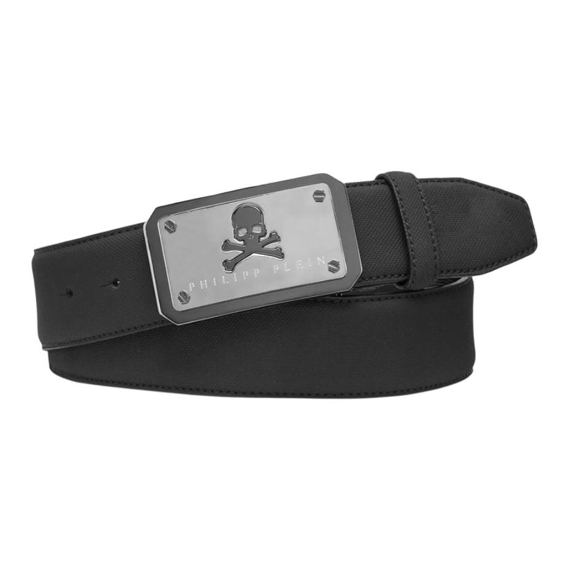 

Philipp Plein Мужской кожаный ремень из коровьей кожи, черный