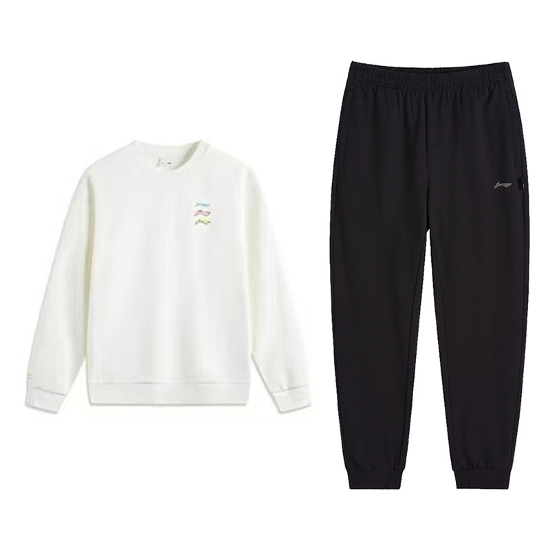 

Комплект из двух предметов: толстовка Li Ning (унисекс)., белый top+черный pants