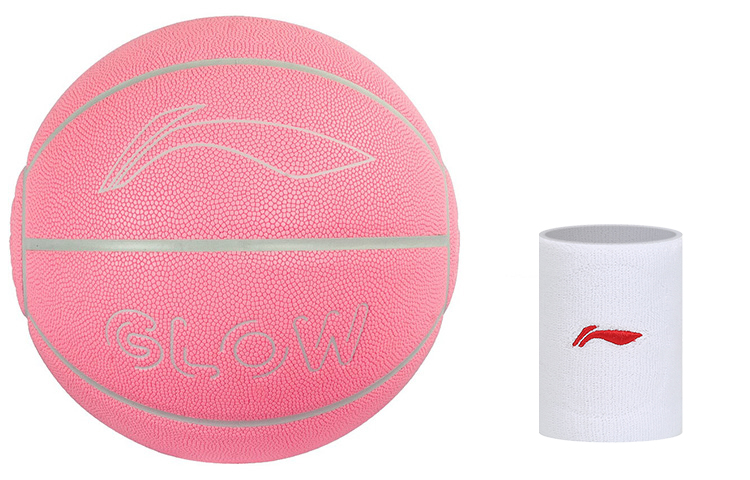 

LINING Баскетбольный мяч badfive pu розовый размер 7 светящийся в темноте unisex