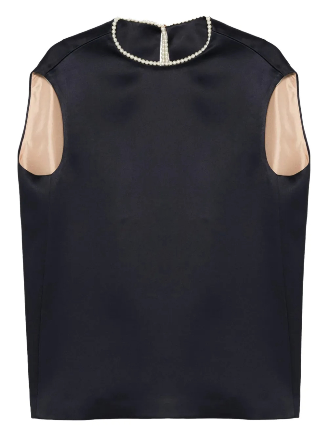 

Блузка, украшенная жемчугом Carven, синий