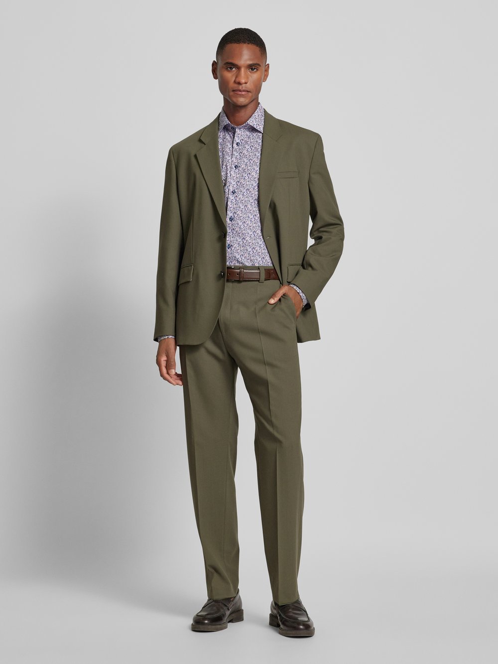 

Рубашка делового покроя с воротником-стойкой Stenstroms