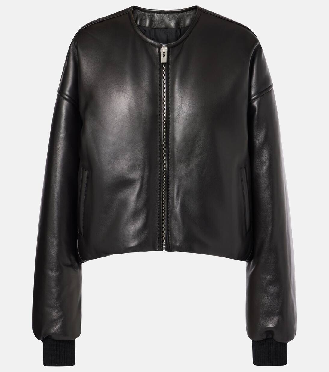

Кожаная куртка-бомбер Alaïa, цвет noir alaia