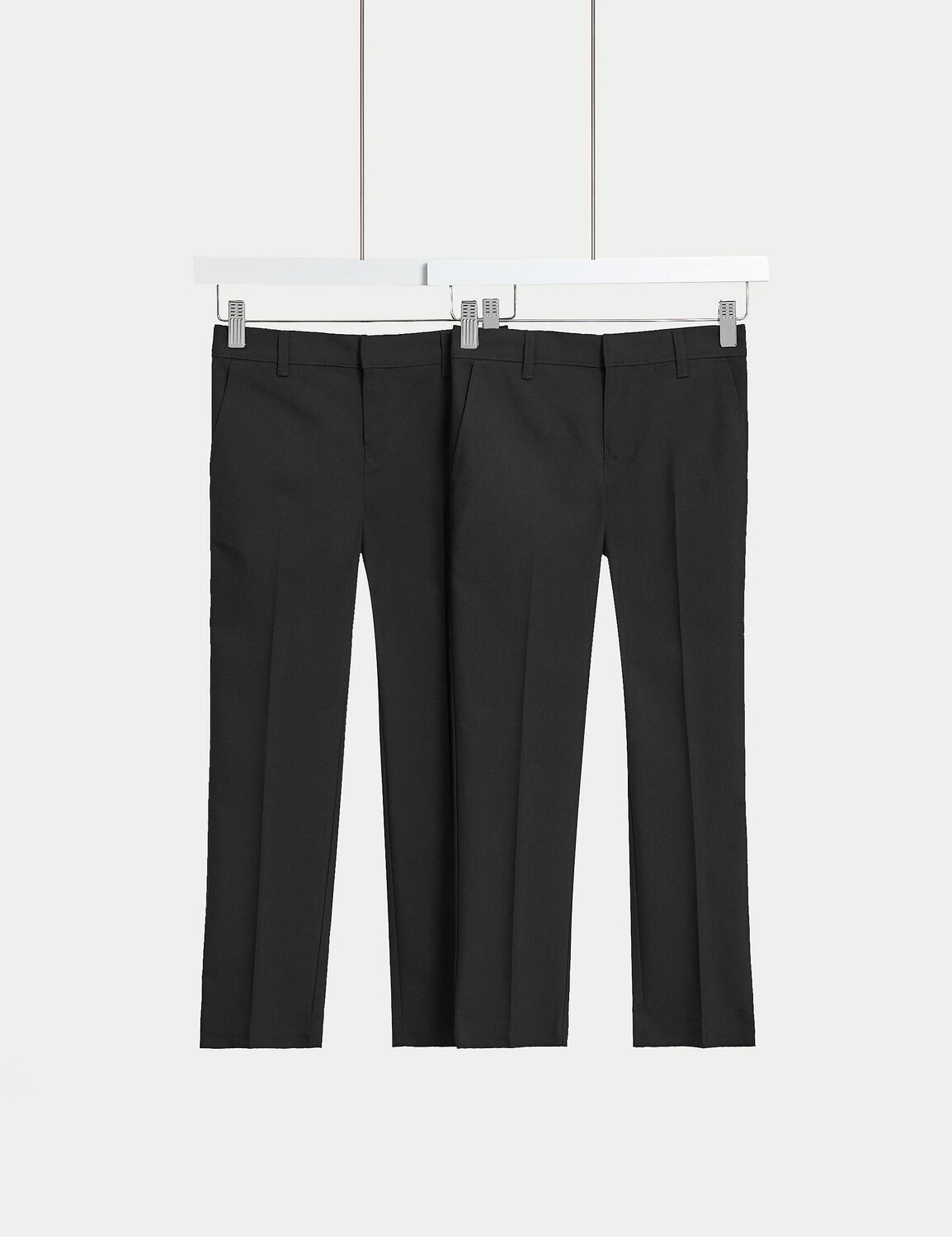

2 шт. узкие удлиненные школьные брюки для мальчиков (2–18 лет) Marks & Spencer, черный