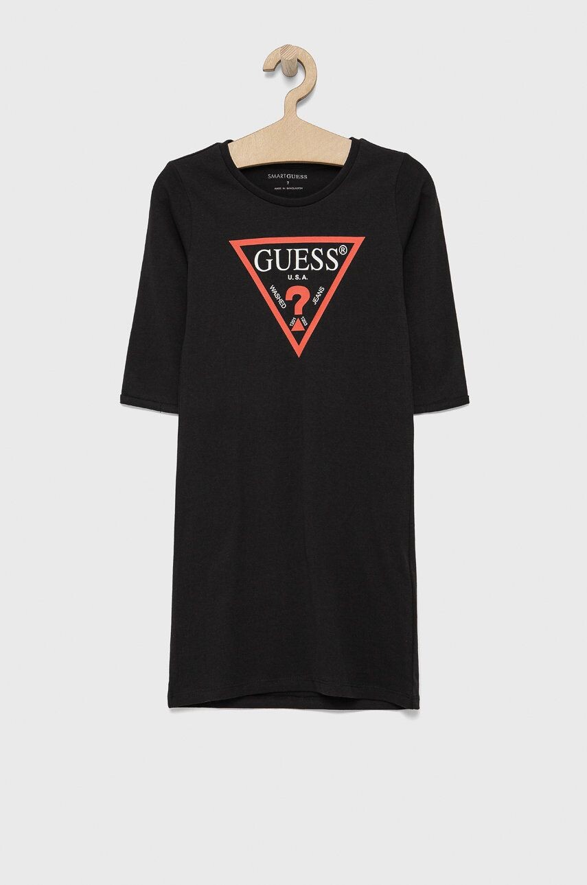 

Платье Guess из хлопка для девочки, черный