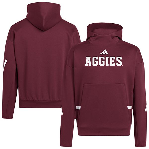 Мужской бордовый худи texas a&m aggies zne Adidas — фото 2