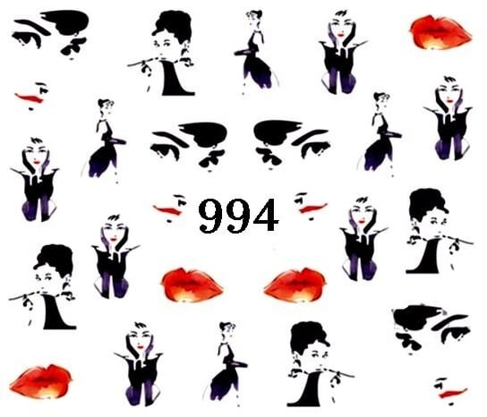 

Водные наклейки для ногтей - №994, Raisin