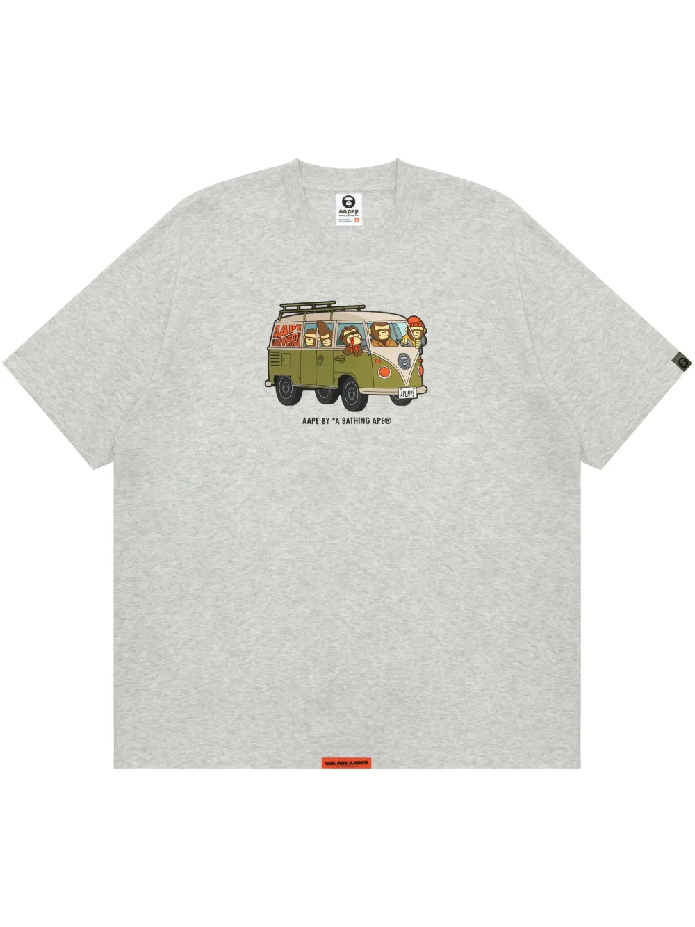 

Футболка с графичным принтом AAPE BY *A BATHING APE, серый