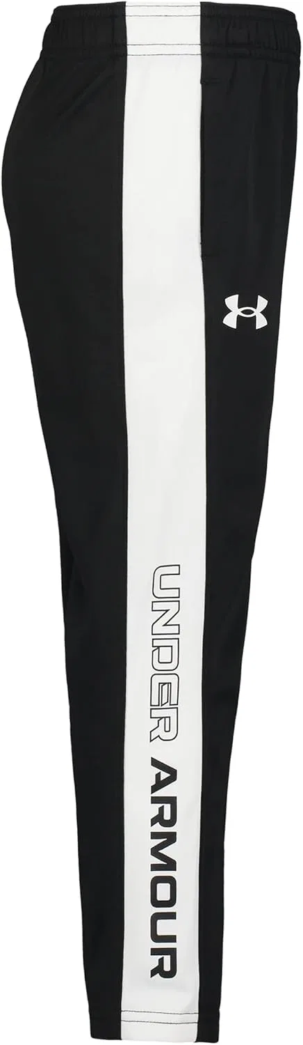 Детские спортивные штаны Under Armour Brawler Warm-up, быстросохнущие и влагоотводящие, свободного кроя, Black/White Fall — фото 2
