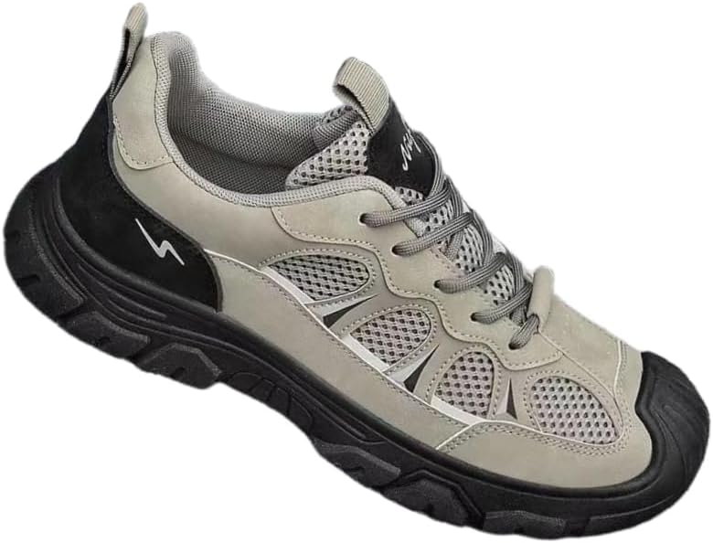 

Мужские дышащие сетчатые повседневные спортивные кроссовки для лета/весны - легкие низкие кроссовки для походов и активного отдыха с амортизацией и прочным сцеплением Hoalox, хаки