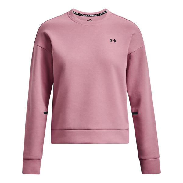 

Толстовка unstoppable fleece crew neck 'pink' Under Armour, розовый