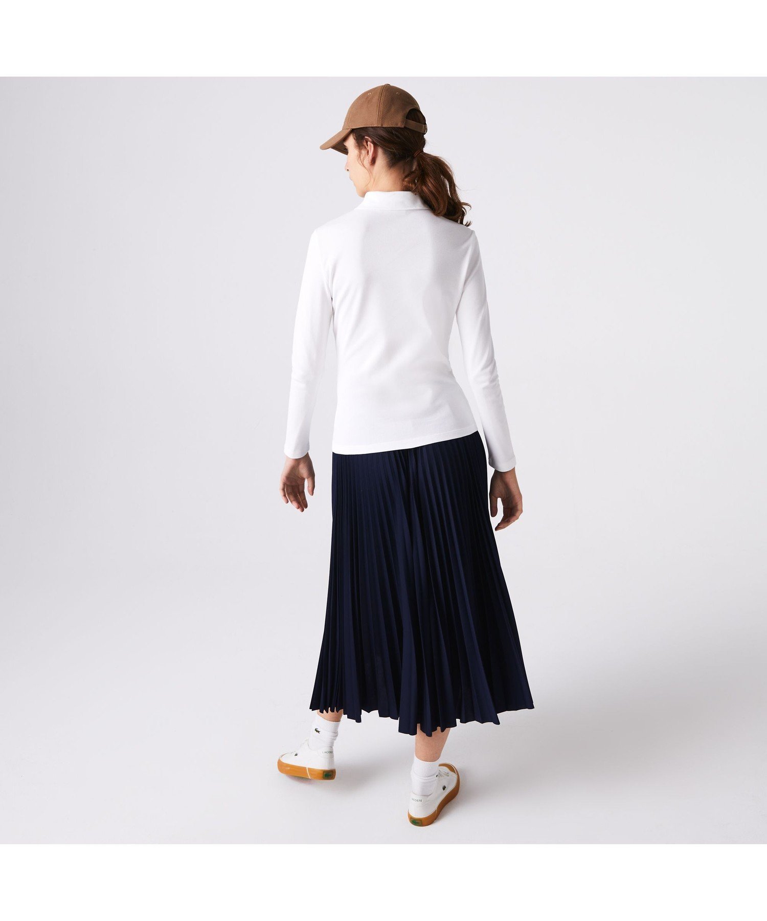 Рубашка-поло LACOSTE с длинным рукавом, White