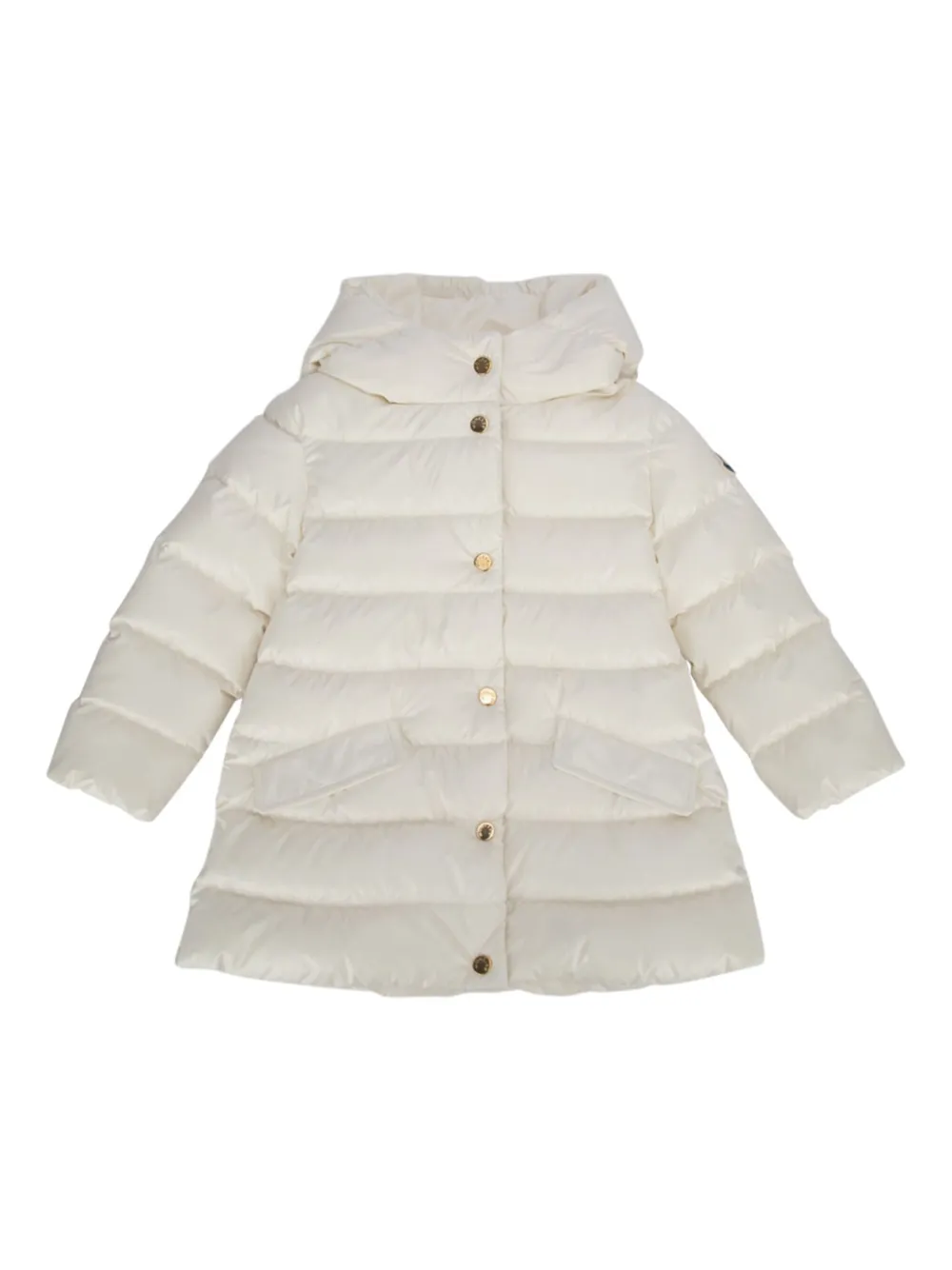 

Пуховик с нашивкой-логотипом Moncler Enfant, белый