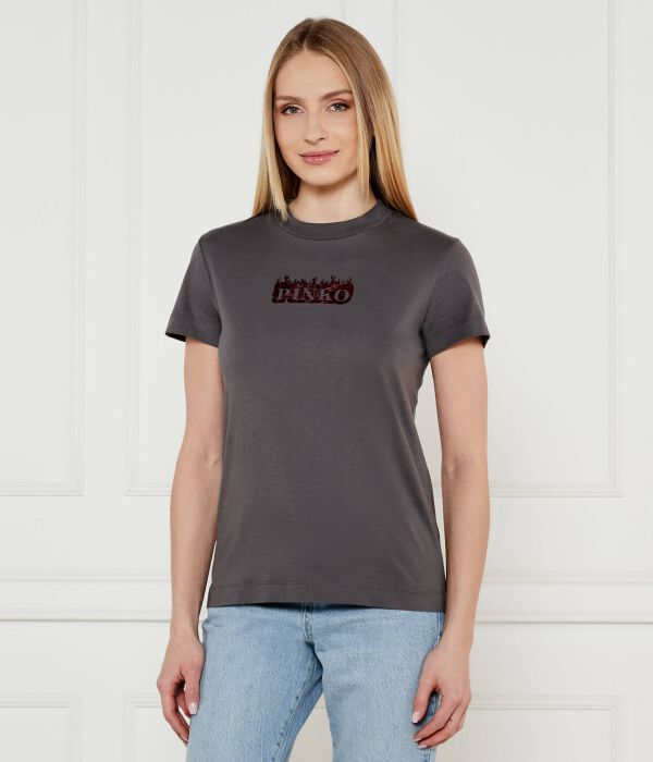 

Футболка обтягивающая Regular fit Pinko, серый