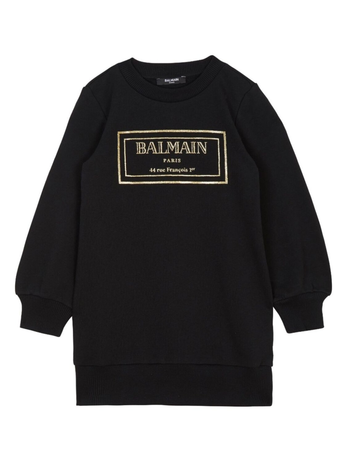 

Balmain Kids платье-свитер с блестками и логотипом, черный
