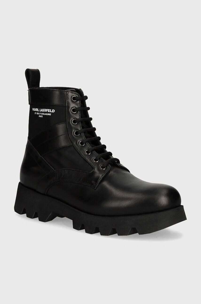 

Кожаные походные ботинки Karl Lagerfeld Terra, черный