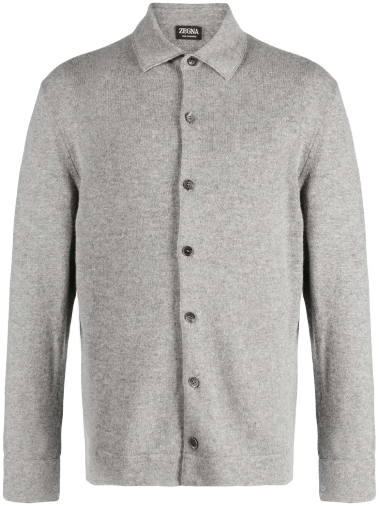 

Zegna кашемировый кардиган с классическим воротником, серый
