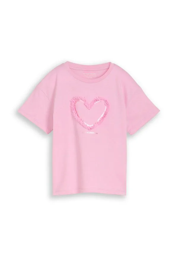 Футболка с принтом mit detail Tom Tailor, Lovely Pink