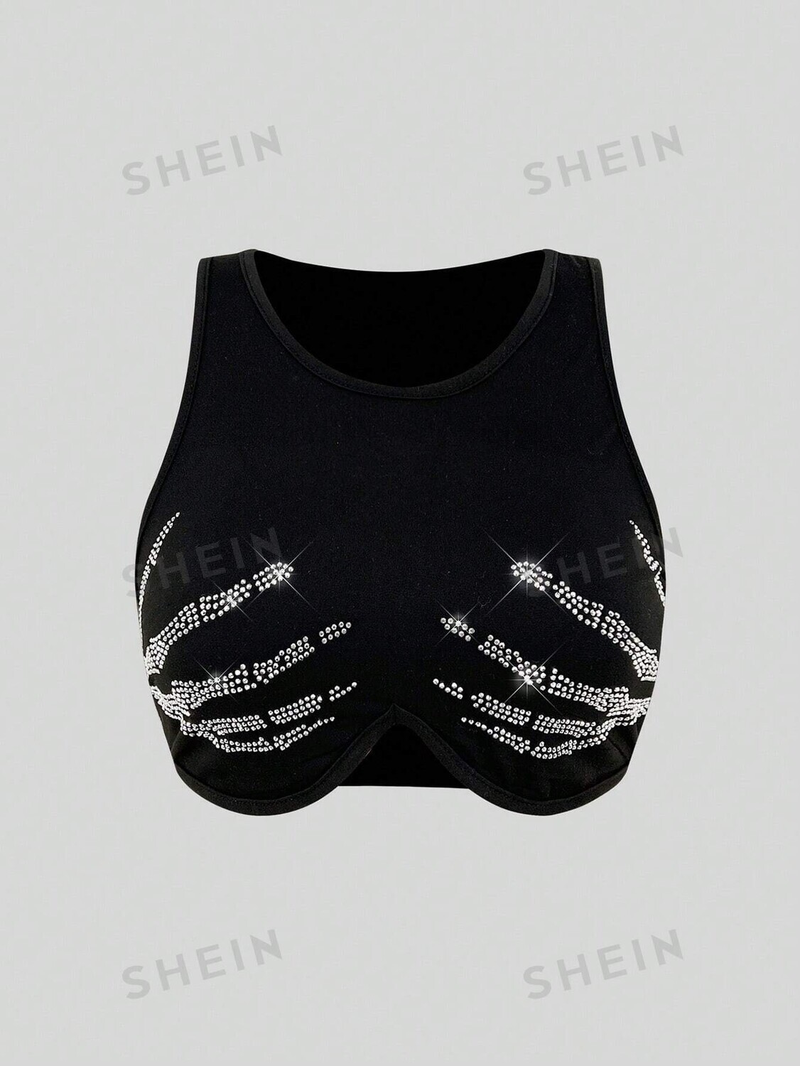 

Топ женский Shein Coolane укороченный, черный