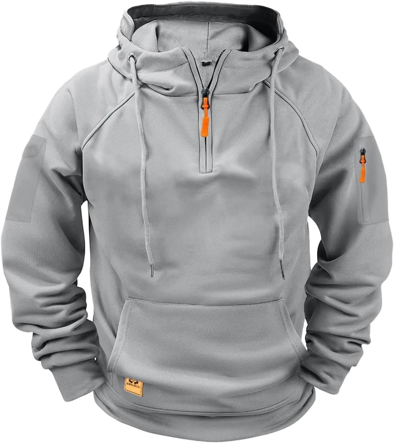 

Тактический худи для мужчин Vintage Quarter Zip с капюшоном на шнурке Floleo