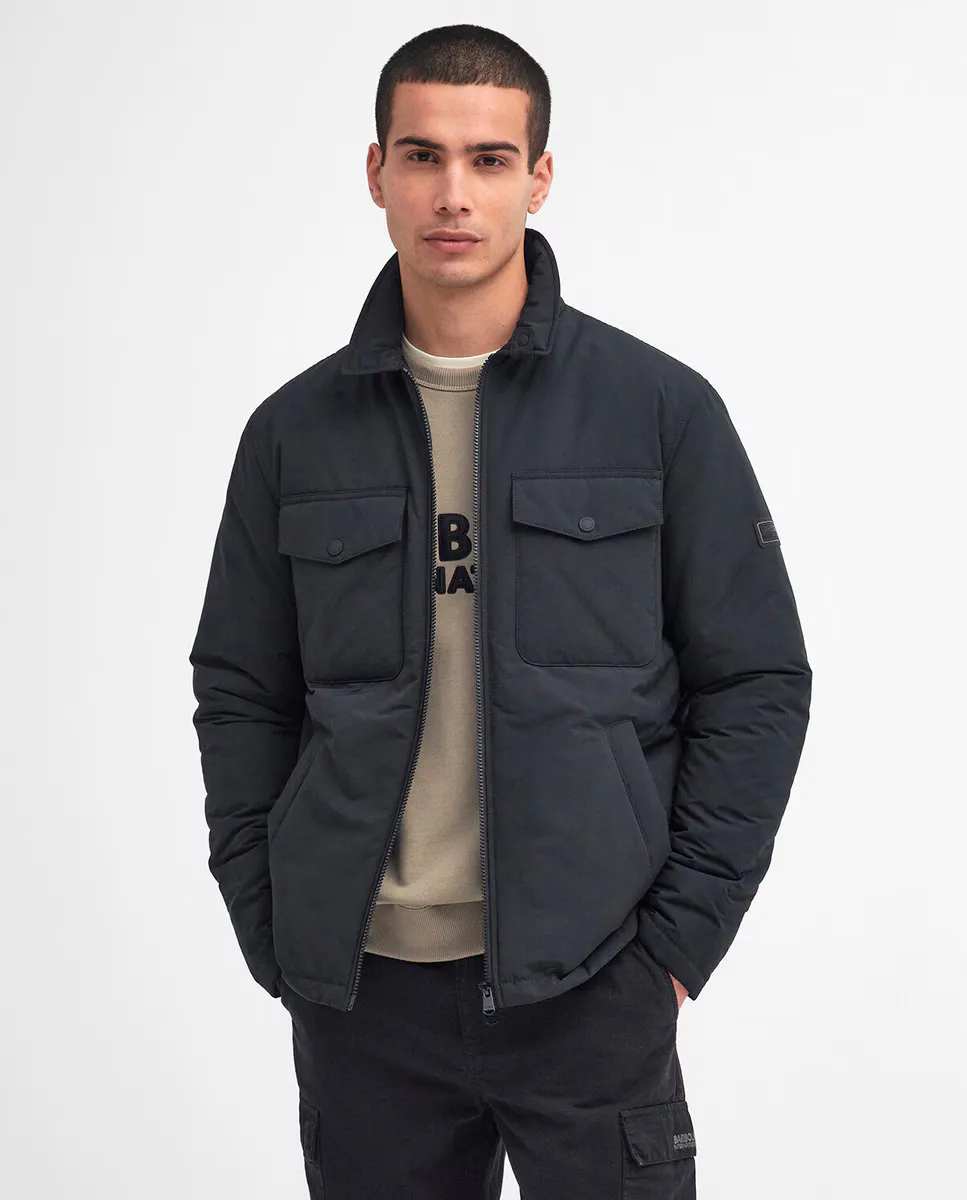 

Мужская куртка на молнии и прорезными карманами Barbour, черный