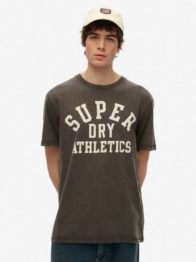 

Футболка Regular Fit Athletic Essential с принтом из органического хлопка Superdry, Charcoal